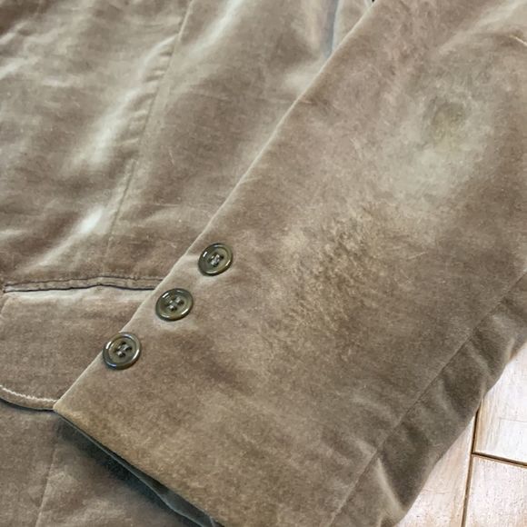 Vintage mid 70s velvet blazer in tan/ brown size 8 Brooks additions. - Picture 9 of 12